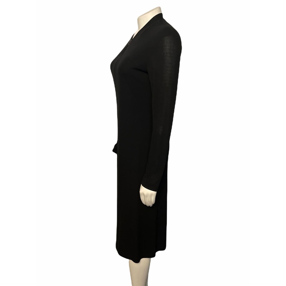 Lida Baday black long sleeved dress M, LBD, CBK,‎ classic, old money,